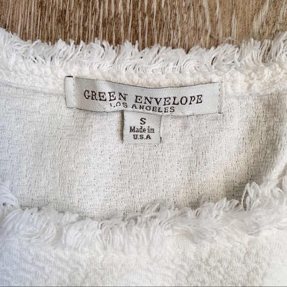 Classy Pearl White Blouse | Green Envelopes - Picture 4 of 4